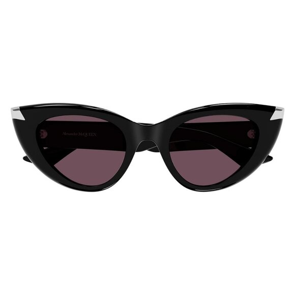 New ALEXANDER MCQUEEN Black Cat Eye AM0442S 002 Sunglasses Women - Picture 2 of 4